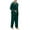Army Green, variant on Men's Silk Feel Pajama Set Long Sleeve Turn Down Collar Button Closure Loungewear 100% Polyester