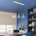 thumbnail image 4 of Livex Lighting - Downtown - 3 Light Sphere Linear Chandelier In Industrial, 4 of 11