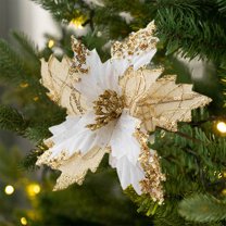Christmas Gift Decor Christmas Glitter Magnolia Magnolia With Stems Christmas Tree Decoration Flower Wreath Christmas Year Decoration Holiday Gift Christmas Tree Decorations