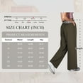 thumbnail image 3 of TEMOFON Womens Pants Casual Wide Leg Dress Pants Loose Lightweight Comfort Trousers High Waisted Brown Comfort Slacks M, 3 of 10
