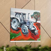 Tractor in Technicolor - Canvas