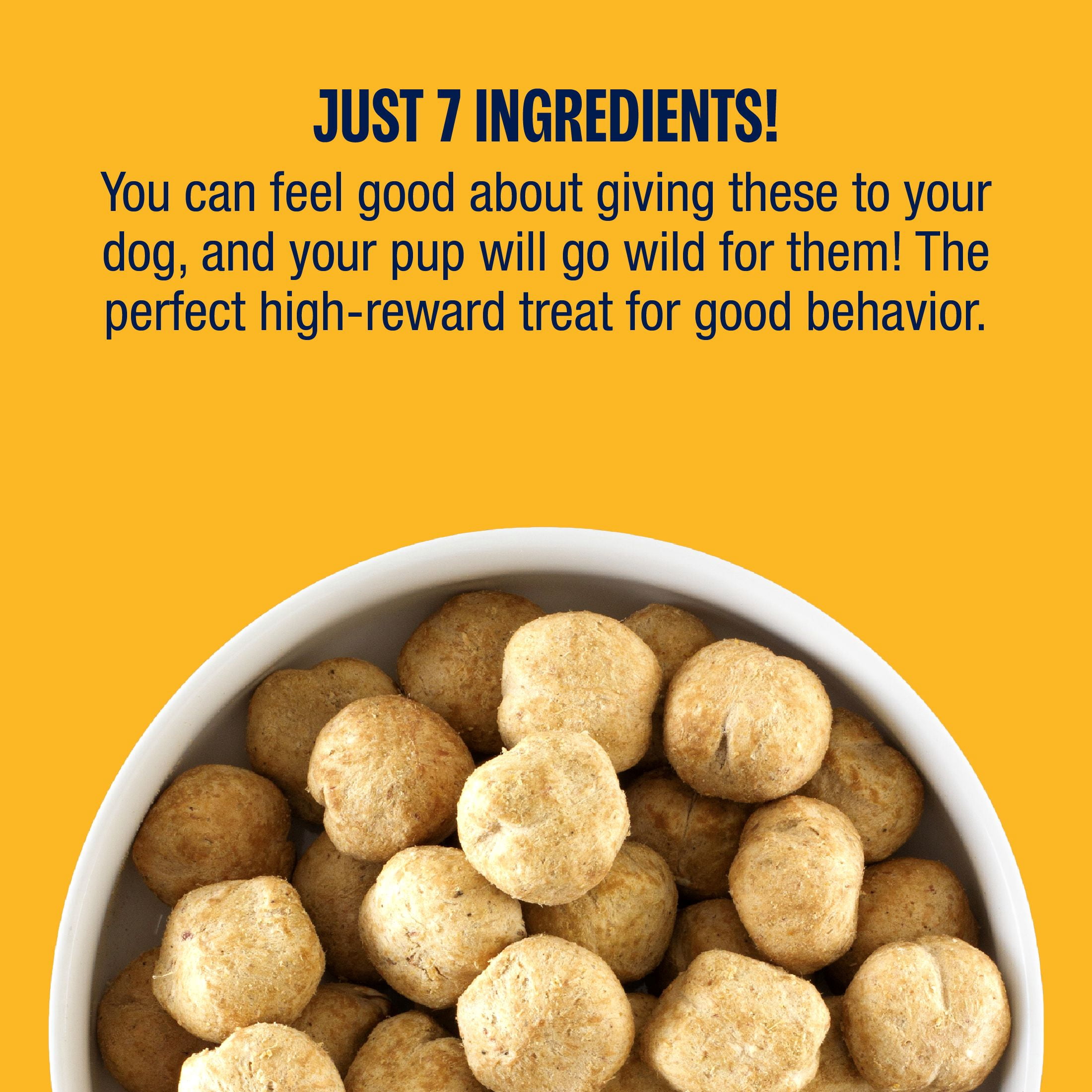 Muenster Freeze-Dried Chicken Meatball Dog Treats, Limited-Ingredient High-Protein Dog Snacks, Low-Calorie Training Rewards, 4 oz Resealable Pouch