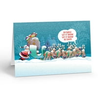 Let It Snow He Said! Christmas Card - 5" x 7" Christmas Card - 18 Cards & 19 White Envelopes - 20116