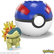 MEGA Pokemon Cyndaquil building set with 28 pieces and Poke Ball