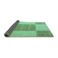 thumbnail image 2 of Ahgly Company Indoor Rectangle Checkered Turquoise Blue Modern Area Rugs, 2' x 3', 2 of 4