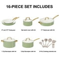 thumbnail image 4 of Caannasweis 16 Pieces Ceramic Cookware Sets, Nonstick Pots and Pans Lightweight Cookware Set with Cooking Utensils Set, 4 of 7