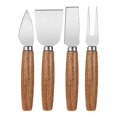 thumbnail image 2 of ZHANQUNE Stainless Steel Cheese Knife Set with Wooden Handles European Style Cheese Butter and Fork Utensils for Serving Baking Charcuterie Board Gift, 2 of 5