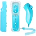 thumbnail image 1 of Wii Remote with Wii Motion Plus Inside | Shock Wii Nunchuk Controller | Compatible Nintendo Wii, Wii U（Blue）, 1 of 4