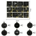 thumbnail image 2 of AZXY 12PC Tree Ornaments Balls Sets For Christmas Black Christmas Tree Ornament Decorations Hanging Plastic Glitter Xmas Decor Shatterproof for Holiday Indoor Party Supplies, 2 of 7