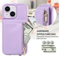 thumbnail image 3 of Dteck for iPhone 15 Plus Case with RFID Blocking Card Holder, iPhone 15 Plus Crossbody Wallet Case Shockproof Purse PU Leather Protective Back Cover,Purple, 3 of 9