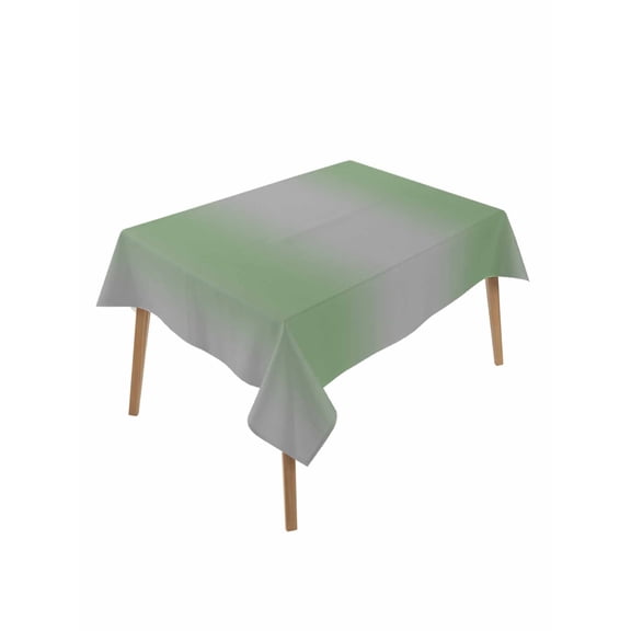 Green Grey Table Cloth, Modern Minimalist Solid Vertical Stripes Waterproof Tablecloth for Rectangle Tables, Reusable Washable Fabric Table Cover for Restaurant Kitchen Dining Tables 60"x84"