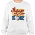 thumbnail image 2 of There Is No Place Like Home Baseball Sweatshirt Unisex Large White, 2 of 5