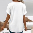 HaHaHappy T Shirts Short Sleeve V Neck Tees Womens Fashion Tops Trendy