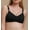 Black, variant on Women's Cottonique W12215 Latex Free Organic Cotton Slimfit Pullover Bra (Black 7)