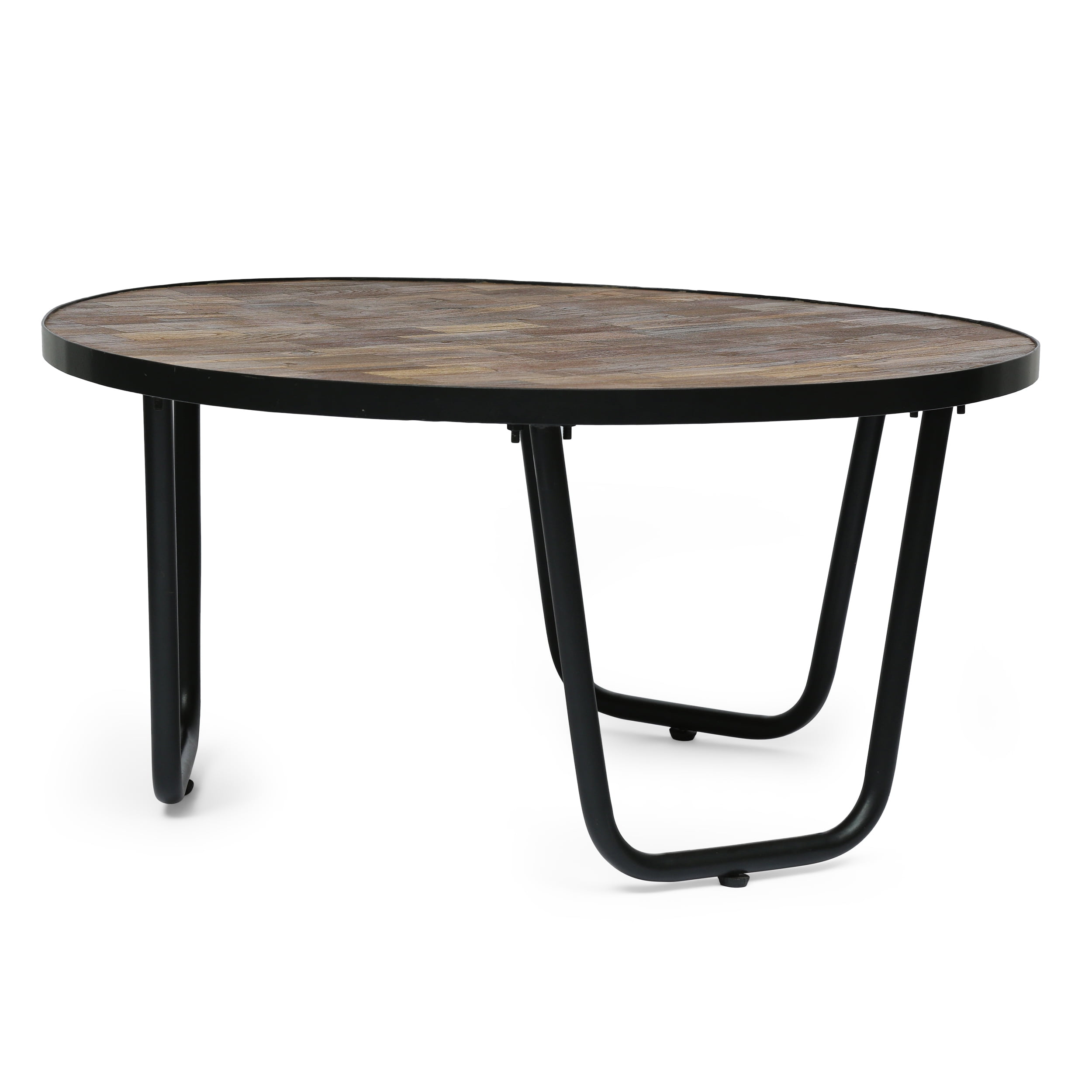 Wiers Modern Industrial Handcrafted Wooden Coffee Table Natural And Black Walmart Com Walmart Com