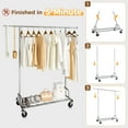 thumbnail image 5 of 3 Pack Clothes Rack With Wheels Load 480 lbs, Foldable & Adjustable Rolling Closet Clothing Racks for Hanging Clothes, Heavy Duty Garment Rack Commercial Coat Rack on Wheels, 5 of 9