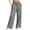 Gray, variant on Wide Leg Sweatpants for Women Drawstring Lounge Pants Straight Leg Sweat Pants with Side Pockets and Front Seam Detail, Black, L
