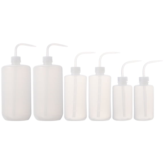 NICEXMAS 6pcs Squeeze Water Bottle Plastic White for Multi-functional Use in Gardening