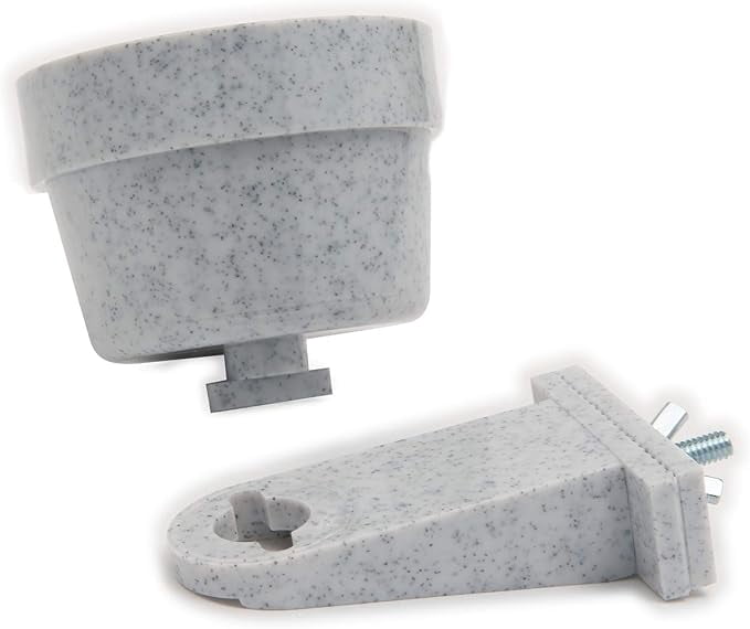Lixit® Quick Lock Removable Bird Cage Bowls for Birds, Rabbits, Dogs, Cats, Guinea Pigs and Other Small Animals - (Gray, 10 Ounce)