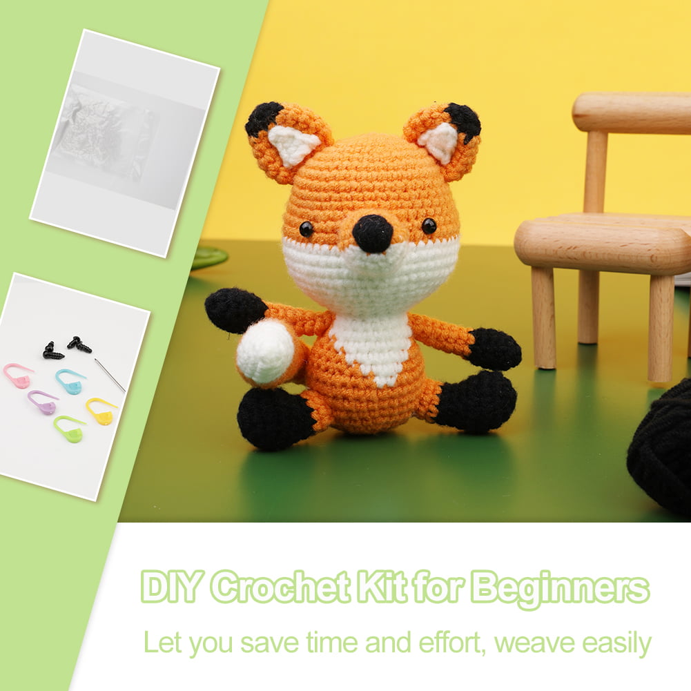 Jneoace Crochet Kit for Beginners, 8 Pcs Crochet Animal Kit for Adults and  Children, Beginner Crochet Starter Kit with Step-by-Step Video Tutorials