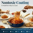 thumbnail image 4 of Gotham Steel Modern 12 Inch Ceramic Frying Pan Non Stick with Lid, 4 Quart Large Jumbo Cooker with Helper Handle, Saute Pan Nonstick Skillet, Nonstick Deep Frying Pan with Lid, Navy, 4 of 8