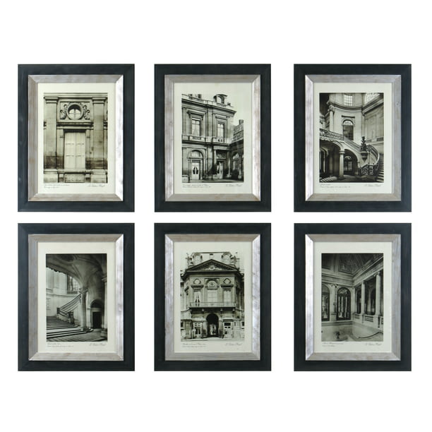 Uttermost 33430 Paris Scenes Set Of 6 24 X 19 Home Decor Framed Prints White Com - Home Decor Framed Prints