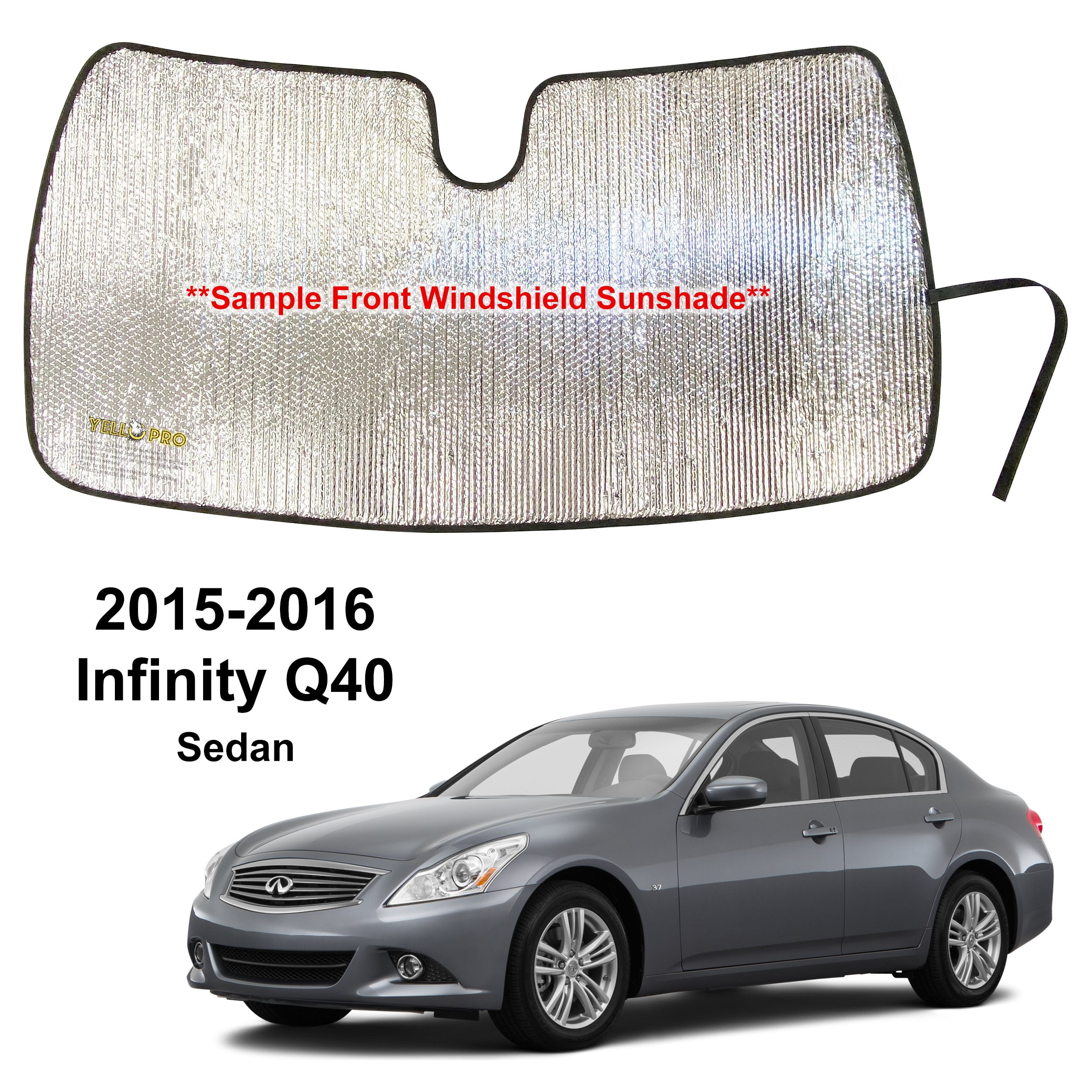 Custom Windshield Sunshade for 2015 2016 Infiniti Q40 Sedan Made in U.S 