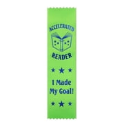 RibbonsNow Accelerated Reader Award Ribbons - 100 Flat Bookmark Style Ribbons No Card & String