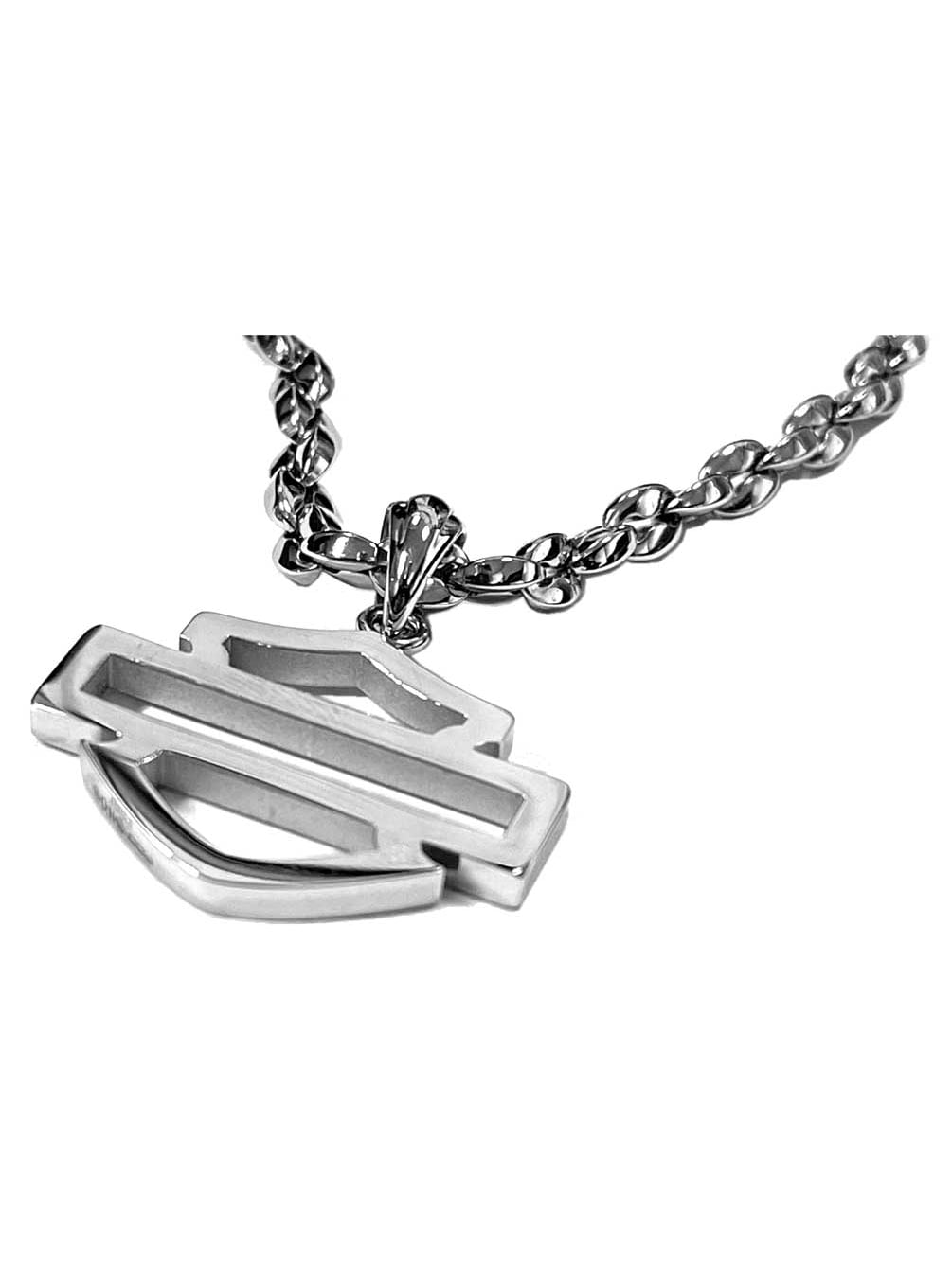 HARLEY DAVIDSON Men's 24 Large Curb Chain ネックレス Silver 98024-25LM_F.jpg