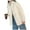 Black-D, variant on Winter Jackets For Women Lapel Zip Up Button Patchwork Quilted Cardigan Thick Thermal Casual Outwear With Pockets (L, White)