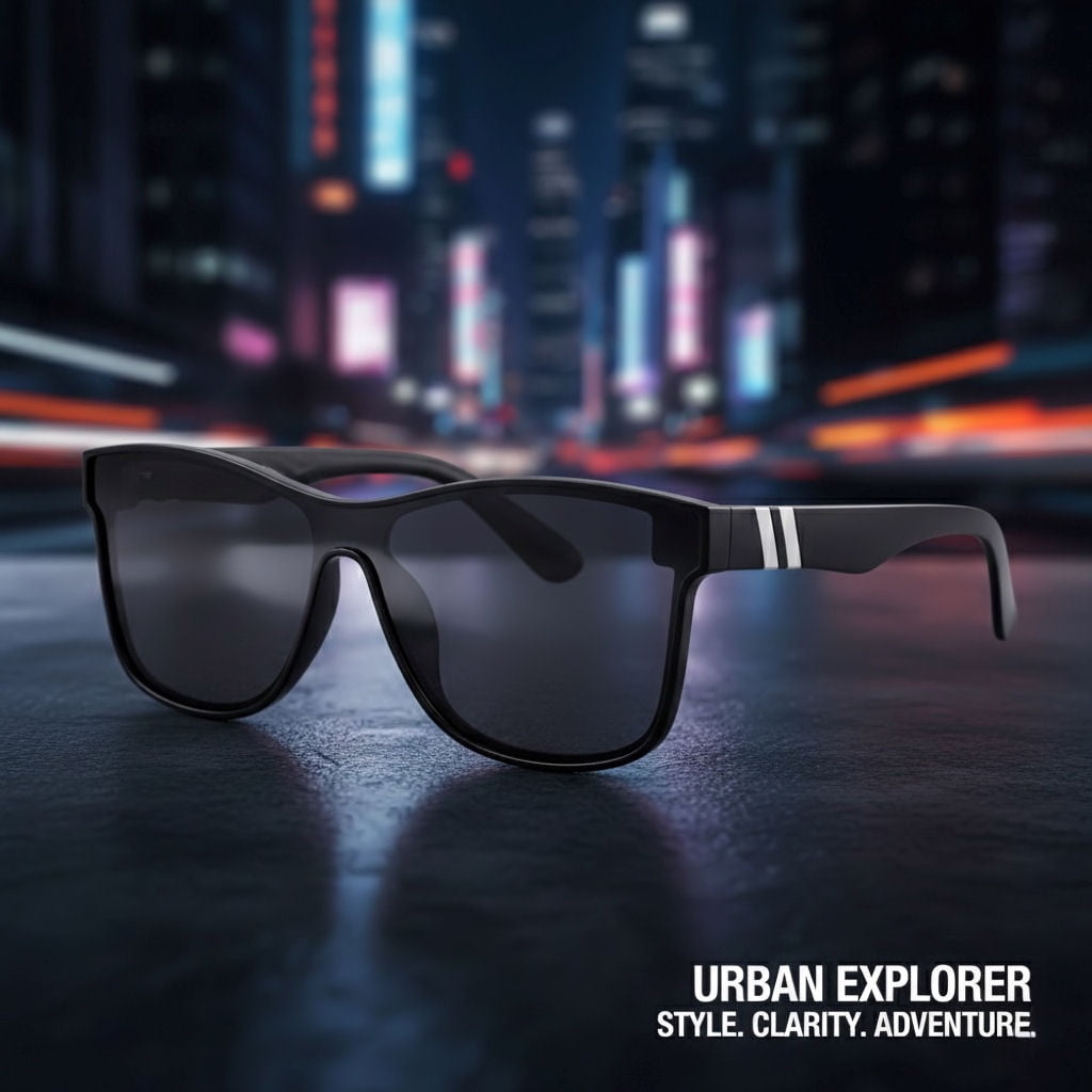 "The Prime Time" Trendy Sport Sunglasses for Men & Women – Lightweight One-Piece Lens, UV Protection, Stylish Fit