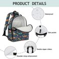 thumbnail image 4 of Excavator and Dump Truck Blue Pattern Cute School Backpack Bag for School with Padded Back and Adjustable Shoulder Straps 15.25"x11.5"x5.25", 4 of 5