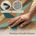 thumbnail image 6 of ODIKA 3'x5' Washable Throw Rug Stain Resistant, Low Profile, Non-Slip Farmhouse Stars Motif Vintage Distressed Plank Frame Terracotta Teal Flowing for Entryway, Kitchen, Mudroom, 6 of 7
