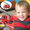 thumbnail image 4 of Camión de de plástico Regalo educativo para niños pequeños Cumpleaños de niños y niñas Camión escalera de incendios perfke Tire hacia atrás de los coches, 4 of 7