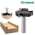 thumbnail image 4 of Riwesomey Brocas para enrutador de superficie Spoilboard, cabeza de taladro impermeable lavable, broca de cepillado tipo T, cortadora de fresado de madera, Kits y herramientas para tallar 1/2*1/2 Riwesomey TO009696-02, 4 of 6