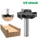 thumbnail image 4 of Riwesomey Brocas para enrutador de superficie Spoilboard, cabeza de taladro impermeable lavable, broca de cepillado tipo T, cortadora de fresado de madera, Kits y herramientas para tallar 1/2*1/2 Riwesomey TO009696-02, 4 of 6