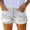White, variant on Womens Ripped Jean Shorts Frayed Hem Button Fly Summer Casual Shorts Denim Shorts