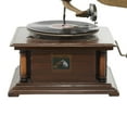 thumbnail image 5 of DecMode 18" x 28" Copper Wood Music Functional Gramophone with Record, 1-Piece, 5 of 11
