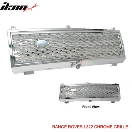 Range Rover Chrome Grill - Fits Land Range 03-05 Range Rover L322 Honeycomb Chrome Front Grill Hood Grille