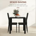 thumbnail image 4 of HOMCOM Rectangular Glass Kitchen Table With Chairs, Set for 2, Black, 4 of 10