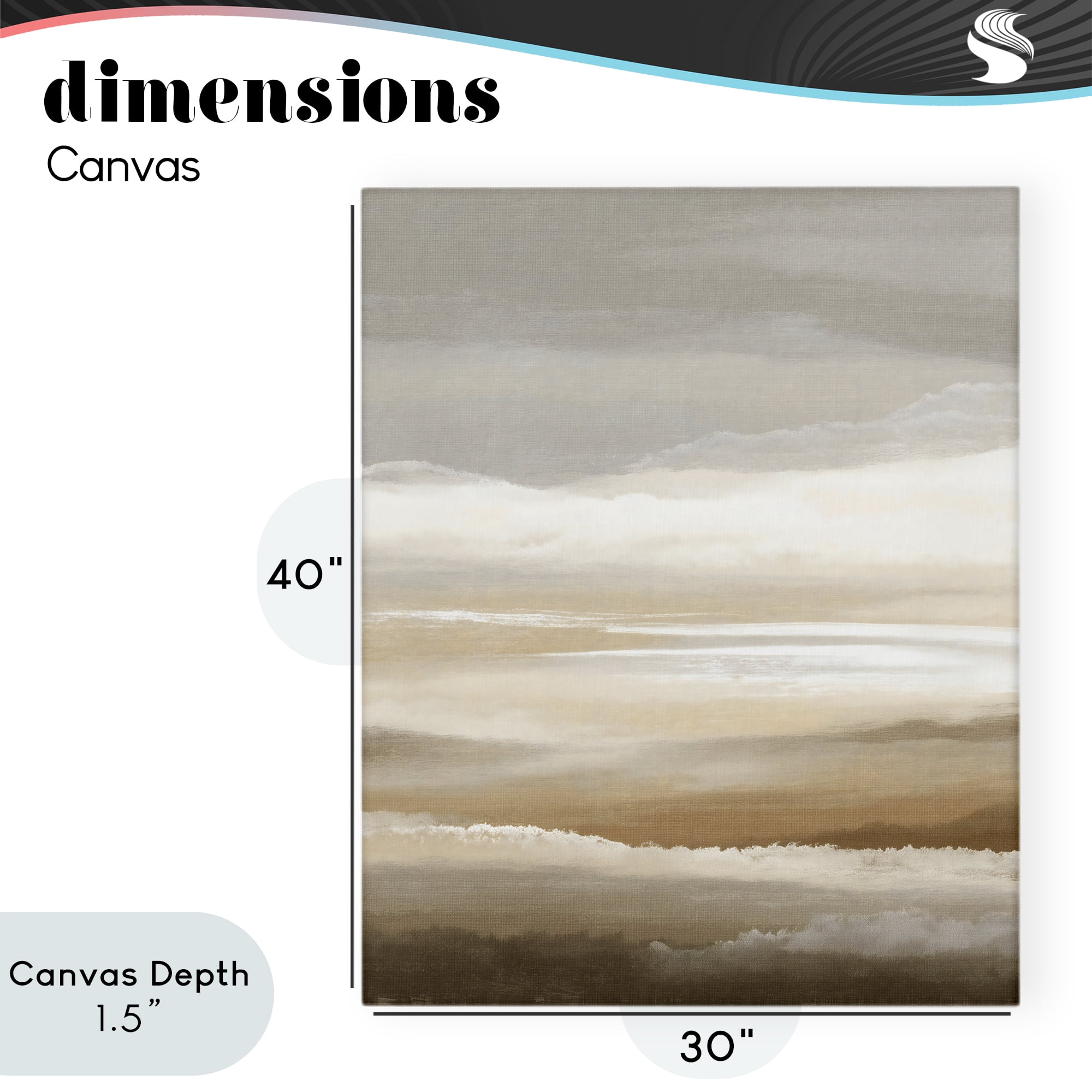 Stupell Industries The Horizon Serene Cloud Layers Canvas Wall Art, design by Ink Drop Loft