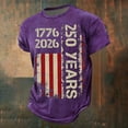 thumbnail image 2 of America 250 Shirt Anniversary Graphic T Shirt Patriotic Commemorative Comfortable Casual Graphic Tees Men Purple XXL, 2 of 4