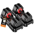 thumbnail image 1 of Juego de mancuernas ajustables QIPAKA de 25 kg (55,12 libras) 10 en 1, 1 of 8