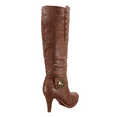 thumbnail image 4 of Bottes Mode Décontractées pour Femmes à Talons, Hauteur Genou, Plateforme, Fermeture Éclair Latérale, Boucle ( Tan, 6.5), 4 of 5
