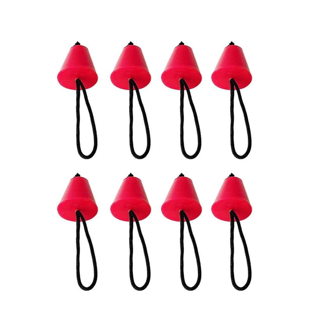 Kenally 8 Uds. Tapón de desagüe de silicona para agujeros de drenaje, tapón con cordón para Kayak, canoa, bote de remos Bombillas para automóviles No.2 Kenally VI009233-02