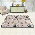 thumbnail image 2 of XMXT Non-Slip Area Rug, Pink Potted Plants Polyester Rugs for Living Room, 36 x 24 inches, 2 of 9