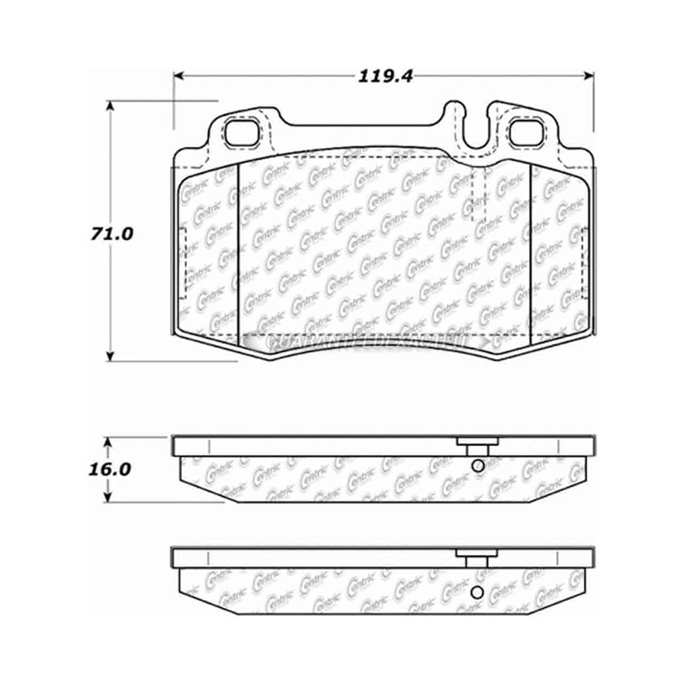Centric Brake Pad Set, #100-08470