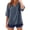 Blue, variant on Women's Fashion Loose Casual Summer O-neck Mid Length Sleeve T-shirt, Size S-3XL