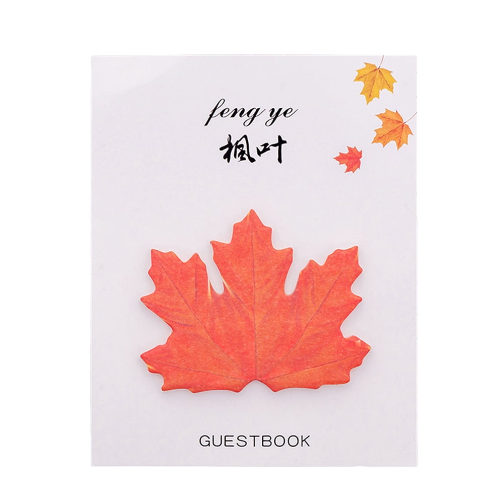 Maple Leaf Ginkgo Print Sticky Note Memo Pad Planner Office School  Stationery Beige Paper - Walmart.com