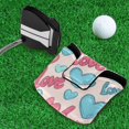 thumbnail image 5 of Haosy Blue Red Love Heart Golf Mallet Putter Cover Strong Magnetic Leather Golf Club Headcover Closure, 5 of 7